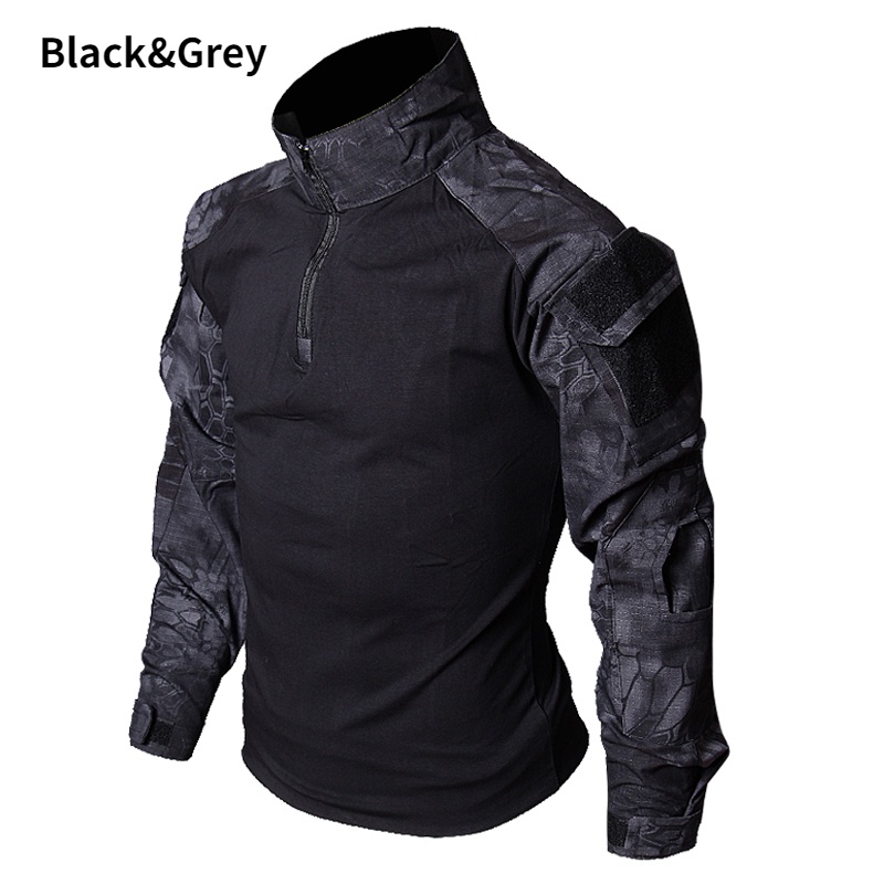 Áo Thun Nam Dài Tay Họa Tiết Rằn Ri