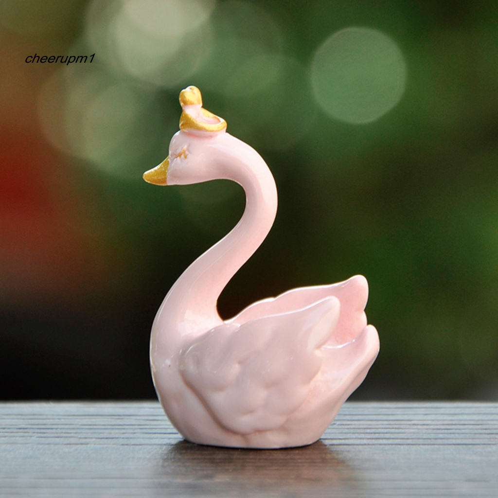 Đồ trang trí Ngỗng Mini Bằng Nhựa Resin 4 Màu Tự Trang Trí Phòng Khách