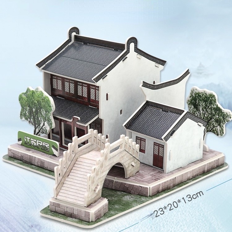 Mô Hình Ngôi Nhà 3D Bằng Giấy Ba Chiều Sáng Tạo Dành Cho Trẻ Em