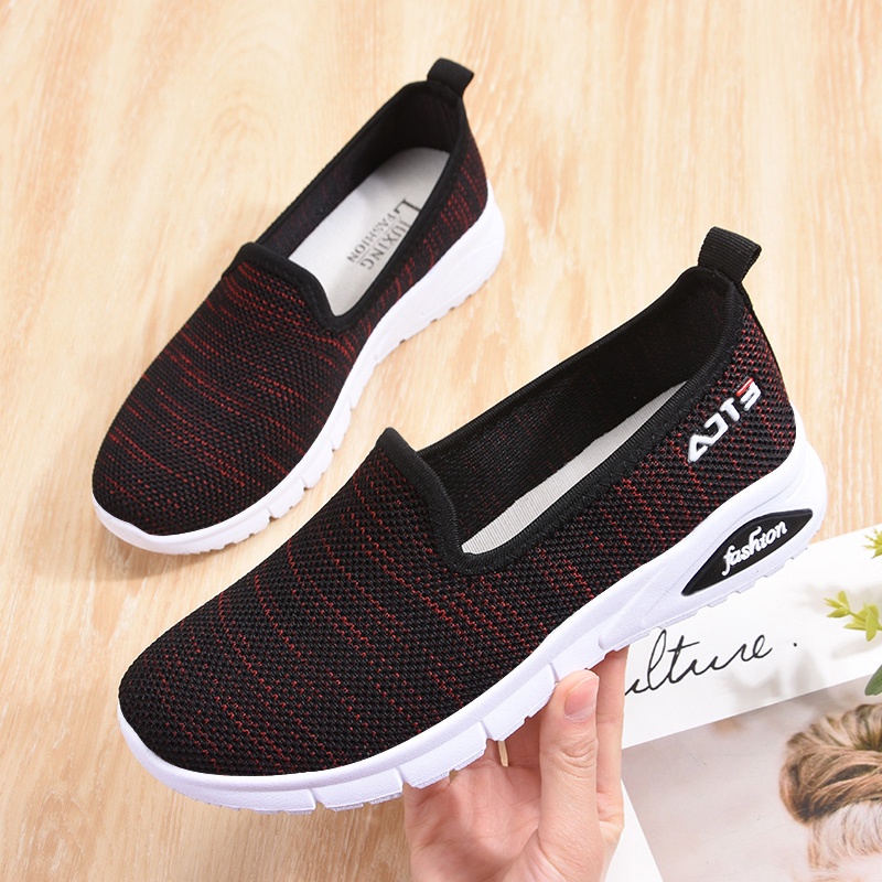 Giày Thuyền Nữ Đế Mềm Thoải Mái Mặt Giày Dệt Kim Loafers