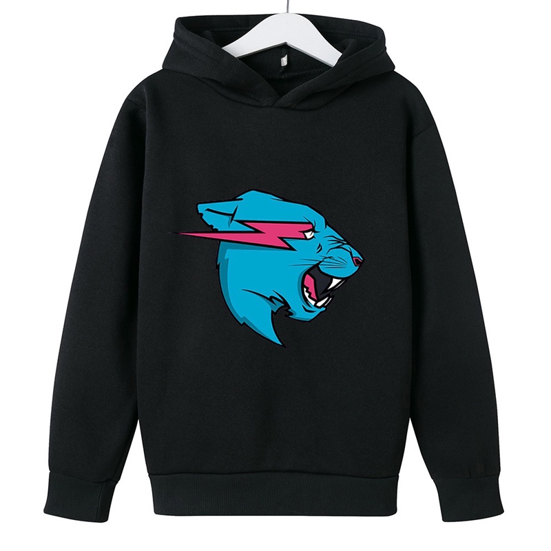 Áo Hoodie Tay Dài In Hình Hoạt Hình Mr Beast Dành Cho Trẻ Em