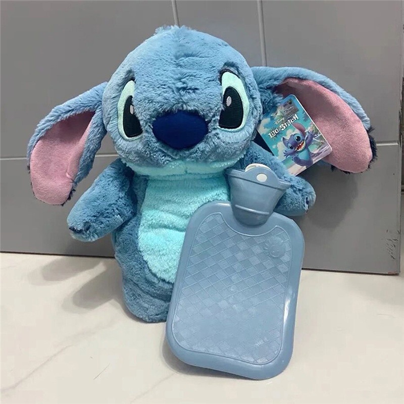New turo stitch bình nước nóng sang trọng 500ml mùa đông anime phụ nữ trang chủ nước làm đầy tay ấm áp quái vật nhỏ quà tặng cho các cô gái