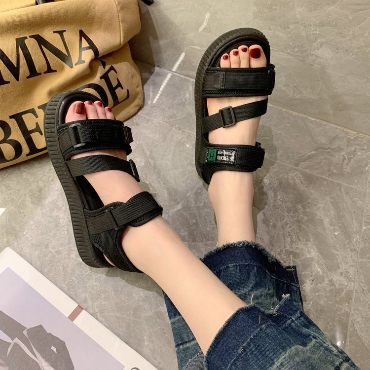 Giày Sandal Quai Dán Đế Dày Hở Ngón Quai Dán Thời Trang Mùa Hè Hàng Mới 2023 Dành Cho Bạn Nữ Sinh