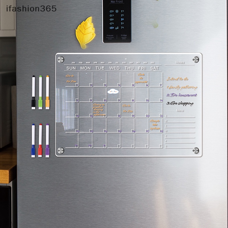 Bảng Nam Châm Dán Tủ Lạnh Lên Kế Hoạch Hàng Ngày ifashion365 Bằng Acrylic Trong Suốt