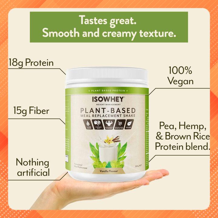 Túi Protein Úc Thuần Chay IsoWhey 100% Vegan 18g Protein - Plant Based Meal Replacement Shake Vanilla 55g Size Du Lịch