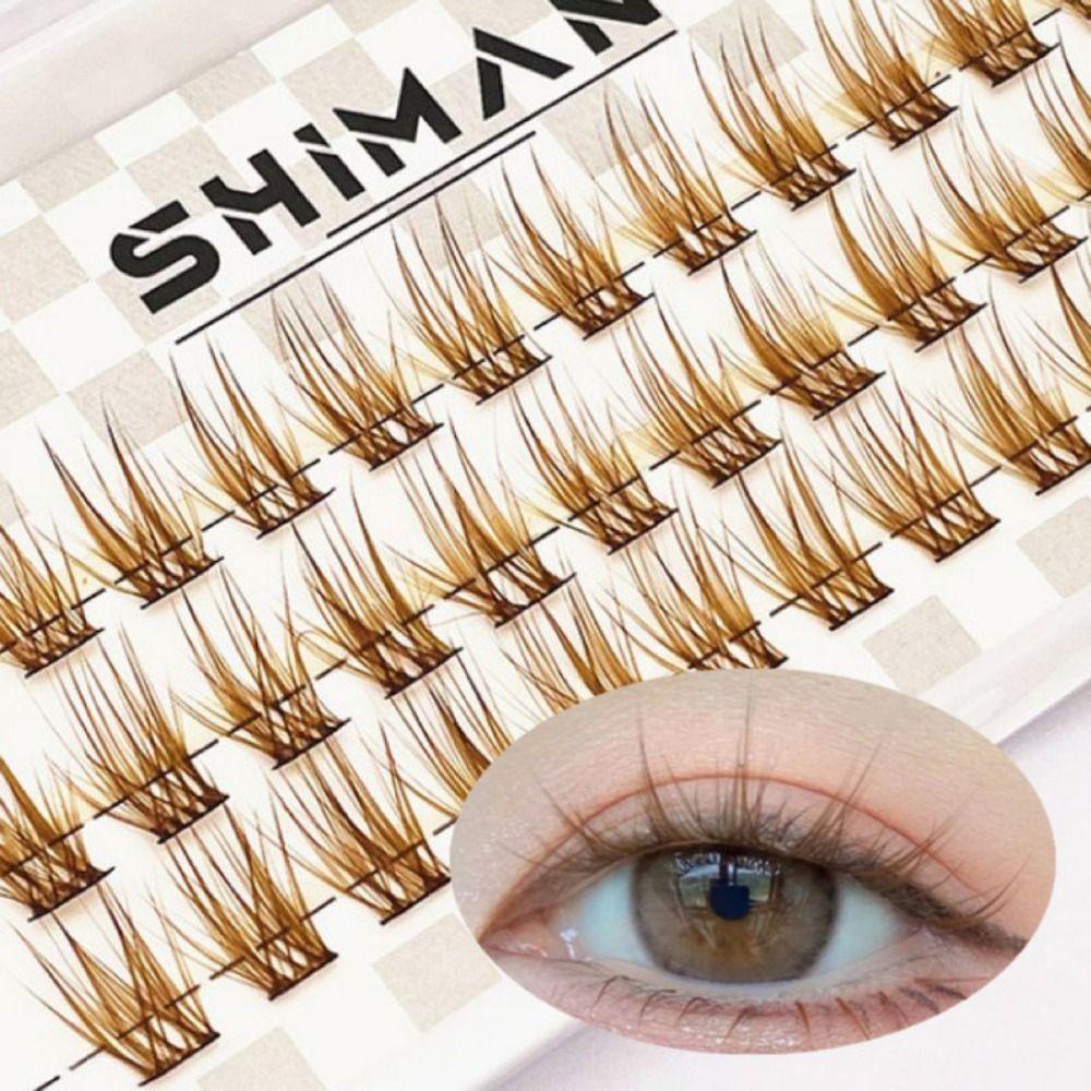Lông mi cá nhân nhiều màu, lông mi kéo dài lông mi màu nâu tự nhiên, cụm lông mi 11 / 12mm lông mi giả kéo dài tự nhiên phụ nữ