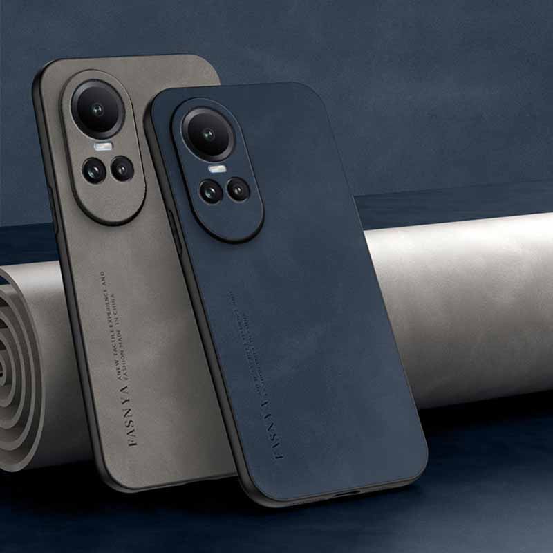 Dành Cho OPPO Reno 10 / 10 Pro / 10 Pro + 5G Phiên Bản Toàn Cầu Chống Sốc PU Vintage Da Hybrid Ốp Lư