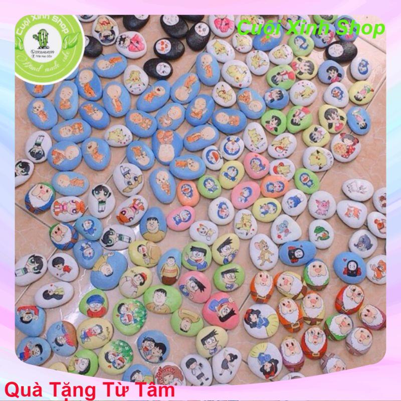 Tranh Đá cuội  mini nhân vật Xuka trong Doraemon món quà đẹp