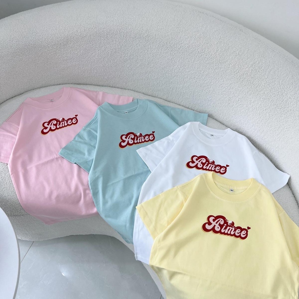 BABY TEE AIMEE logo ss1 áo thun nữ form vừa chất cotton