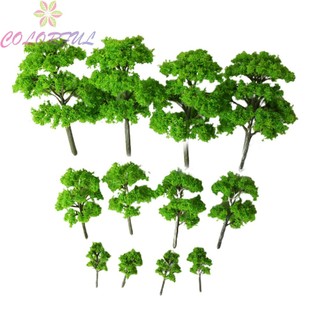 【COLORFUL】Model Tree Decorate Diorama Green Plastic Roadway Sand Table Set Train Tree