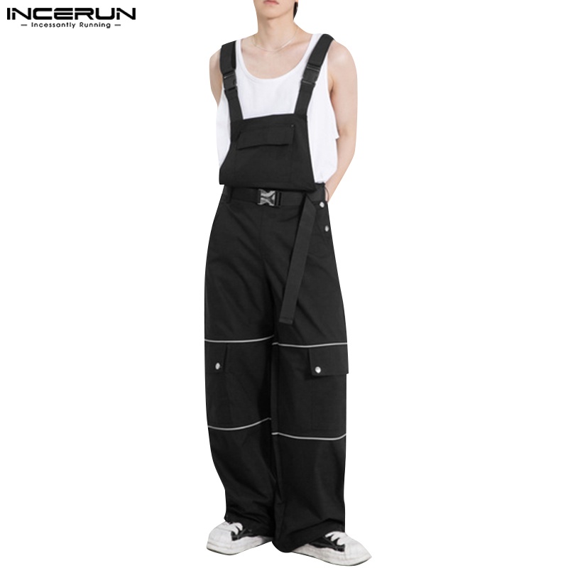 INCERUN Quần Yếm Màu Trơn Thời Trang Công Sở Thanh Lịch