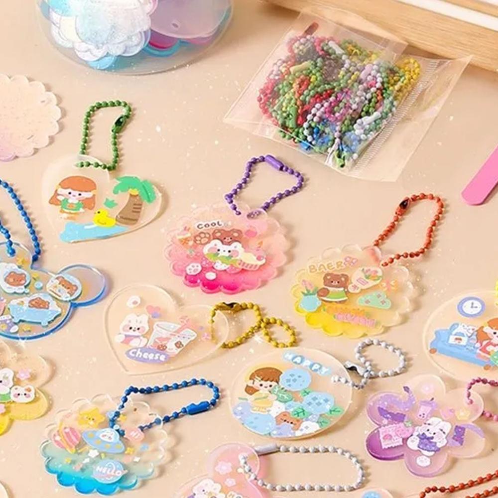 Tự làm acrylic goo cards acrylic key chain mặt dây chuyền ins quà tặng cho trẻ em đồ chơi tự làm