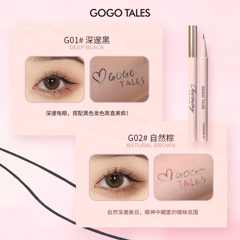 Bút Kẻ Mắt Gogotales Tự Nhiên Nhanh Khô Chống Thấm Nước Chống Thấm Mồ Hôi Không Nhòe Cho Người Mới Bắt Đầu