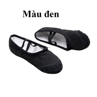 (Màu Đen) Giày múa ba lê cho trẻ em và người lớn, giày ballet bọc mũi cực kỳ bền đẹp hàng loại 1