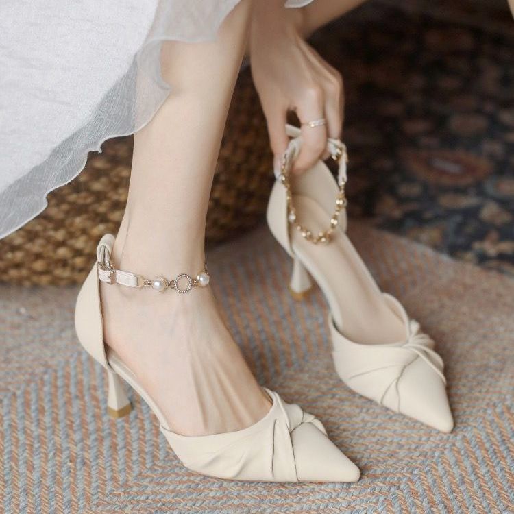 Aès Giày Cao Gót Mũi Nhọn GIÀY SANDAL Thời Trang Mới 2023 Cho Nữ B24G0I8 34Z230821