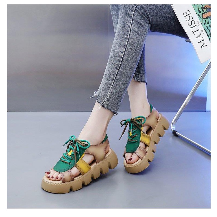Giày Sandal Đế Xuồng Mũi Tròn Thời Trang Dành Cho Nữ
