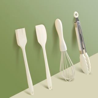Nhà bếp silicone cream butter cake spatula grilling tongs whisk nonstick butter scraper brush mixer cake baking tool