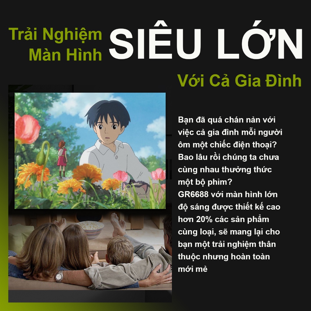 Máy Chiếu Thông Minh Android 10 Goodrich GR6688 Chính Hãng