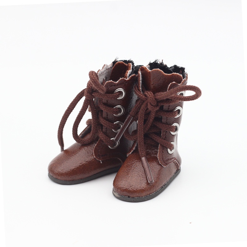 1 đôi giày búp bê cho búp bê 30 cm thời trang high-top boots mini diy dress up toy shoes for handmade 1/6 doll 4.6 * 2.1cm