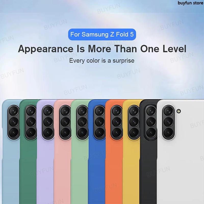 For Samsung Galaxy Z Fold5 5G Fold 5 Zfold5 2023 Skin Feeling Hard PC Phone Case Anti-Knock Protect Shell