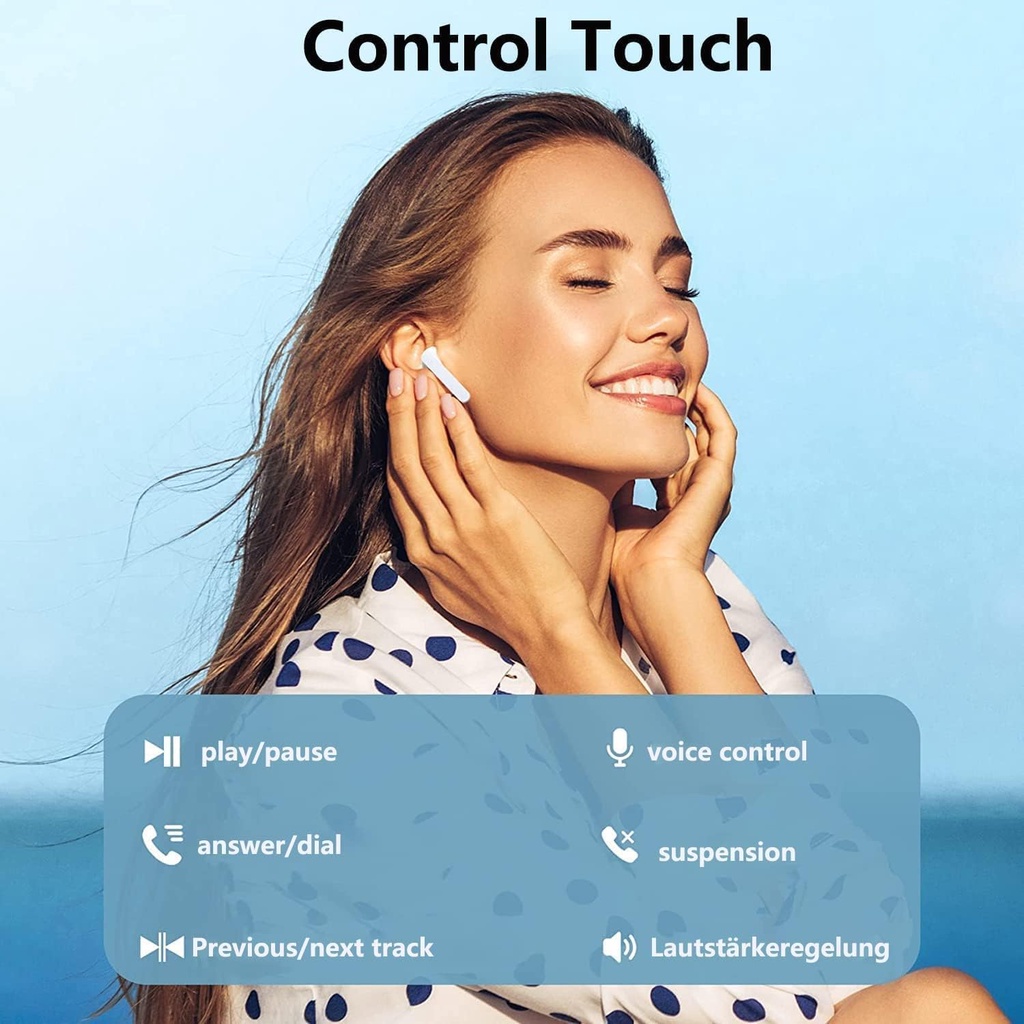 Tai Nghe Bluetooth 5.3 Không Dây Âm Thanh Nổi 3D Chống Nước IPX7 Cho iPhone / Samsung / Google / Android