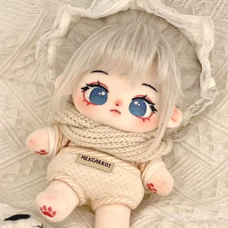 Búp Bê Nhồi Bông Vải Cotton 20cm Dễ Thương Cho Bé Gái