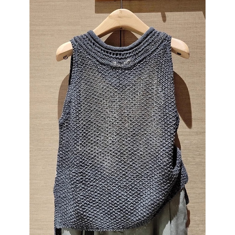 Áo Dệt Kim Không Tay Dáng Rộng Màu Trơn Thời Trang Mới Kim Không Tay Màu Trắng Thiết Kế Mới Thời Trang Mùa Hè Dành Cho Nữ