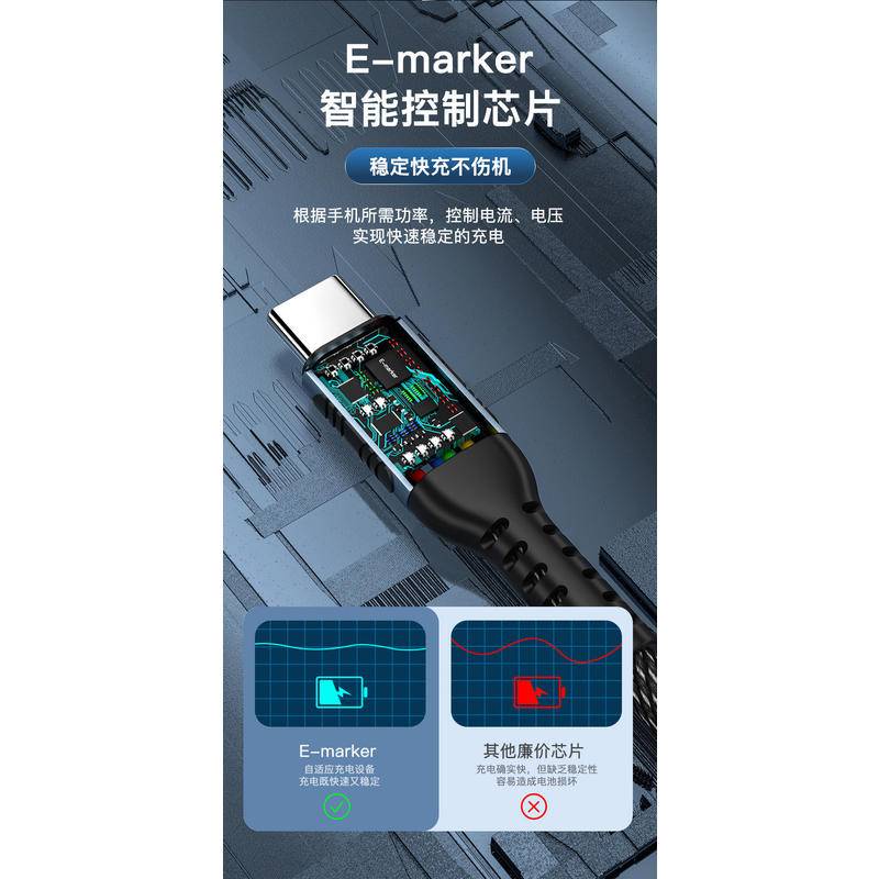 Dây Cáp Sạc Nhanh PD240W Đầu Type-C Cho Huawei Xiaomi / Notebook 240W Cáp