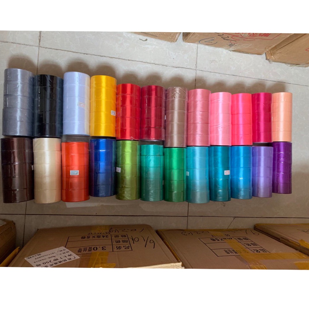 Cuộn 22met - Ruy băng lụa bản 4cm nhiều màu