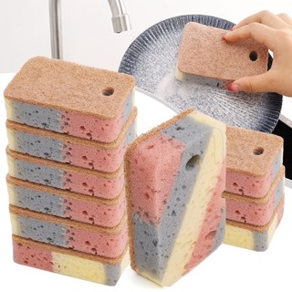 Loại bỏ vết bẩn dầu rửa bát đĩa miếng bọt biển vải / miếng bọt biển làm sạch nhám / miếng rửa bát hai mặt làm sạch bọt biển / miếng cọ rửa nhà bếp thấm hút bền