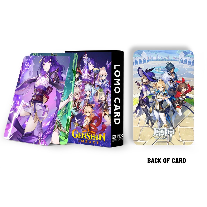 Genshin IMPACT Photocard Lomo Card Anime Collectibles 60 cái / hộp
