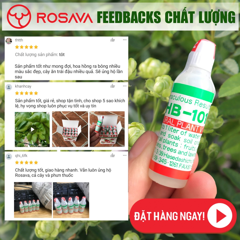 HB 101 Nhật Bản chĩnh hãng, phân bón siêu kích ra rễ hữu cơ và kích thích tăng trưởng lọ 6ml chuẩn
