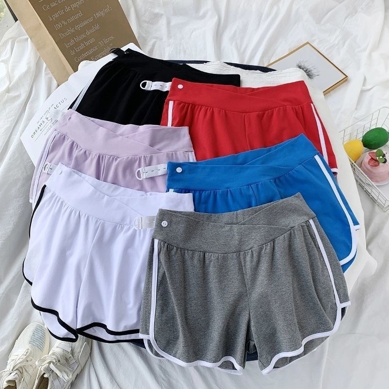Quần dành cho bà bầu quần short của phụ nữ mang thai mùa hè mỏng quần của phụ nữ mang thai mặc thời trang quần âu thủy triều bottomwear quần áo phụ nữ mang thai quần áo mùa xuân quần áo mùa hè