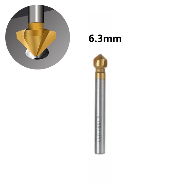 Mũi khoan chìm 6.3 / 8.3 / 10.4 / 12.4 / 16.5 / 20.5mm 61mm mạ titan