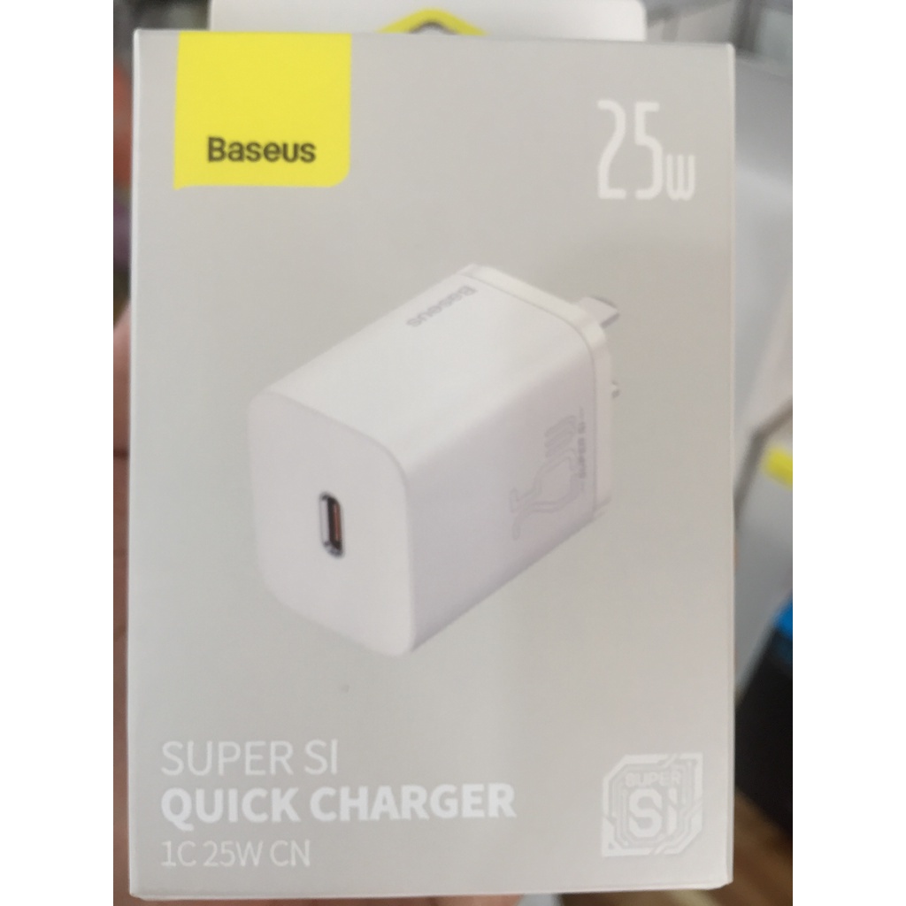 Củ sạc siêu nhanh Samsung 25W thương hiệu Baseus , Sạc nhanh Samsung A23 A33 A34 A53 A54 M53 A73 S21 S22