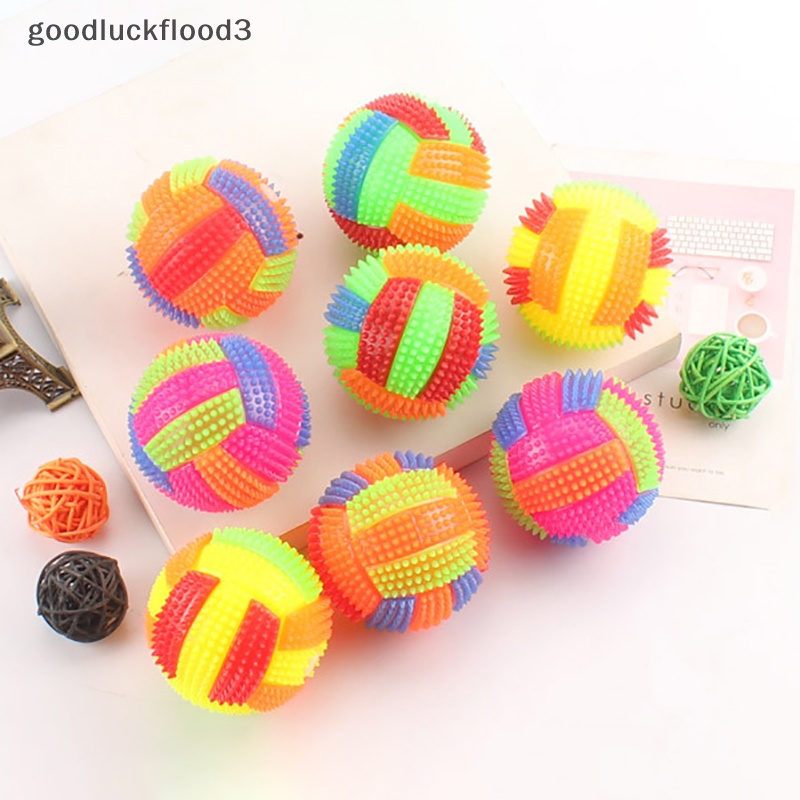 Đèn led nhấp nháy thay đổi màu sắc nảy mát xa nhím bóng chuyền trẻ em đồ chơi bóng phát sáng bằng cao su