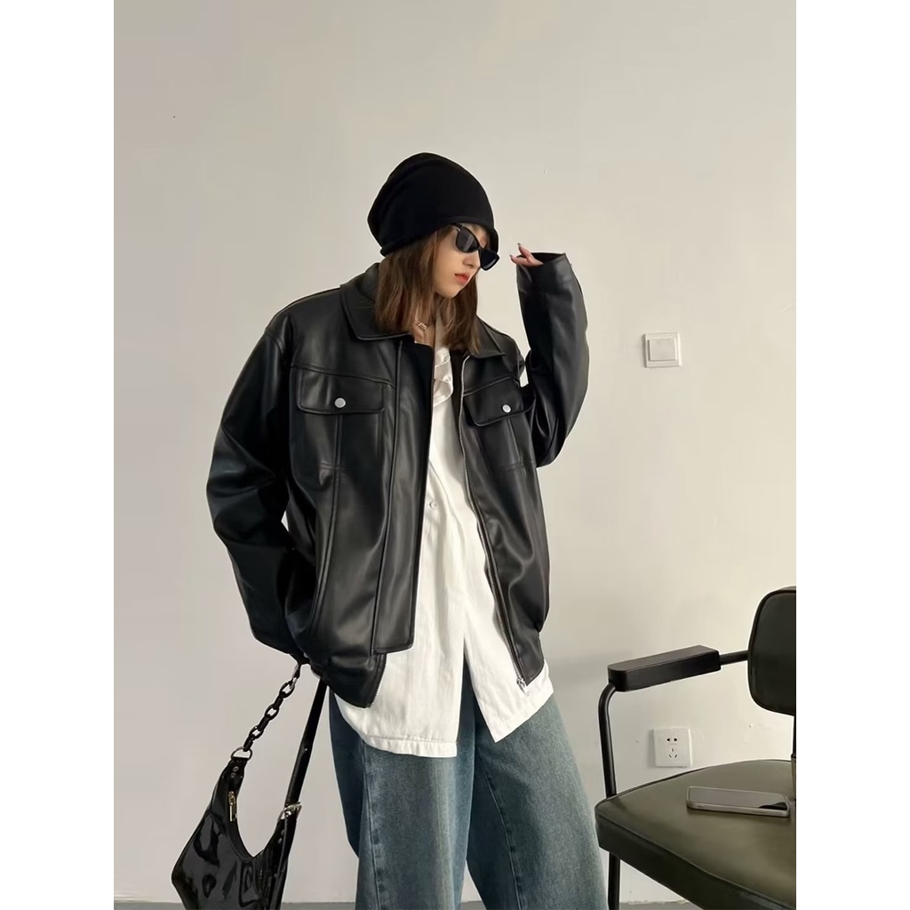 Áo Khoác Da nam cao cấp Phong Cách Hàn Quốc Thời Trang Thu Xuân Dành Cho Nam simple fashion áo khoác nam đẹp bomber jackets áo dài tay nam fashion áo khoác bomber