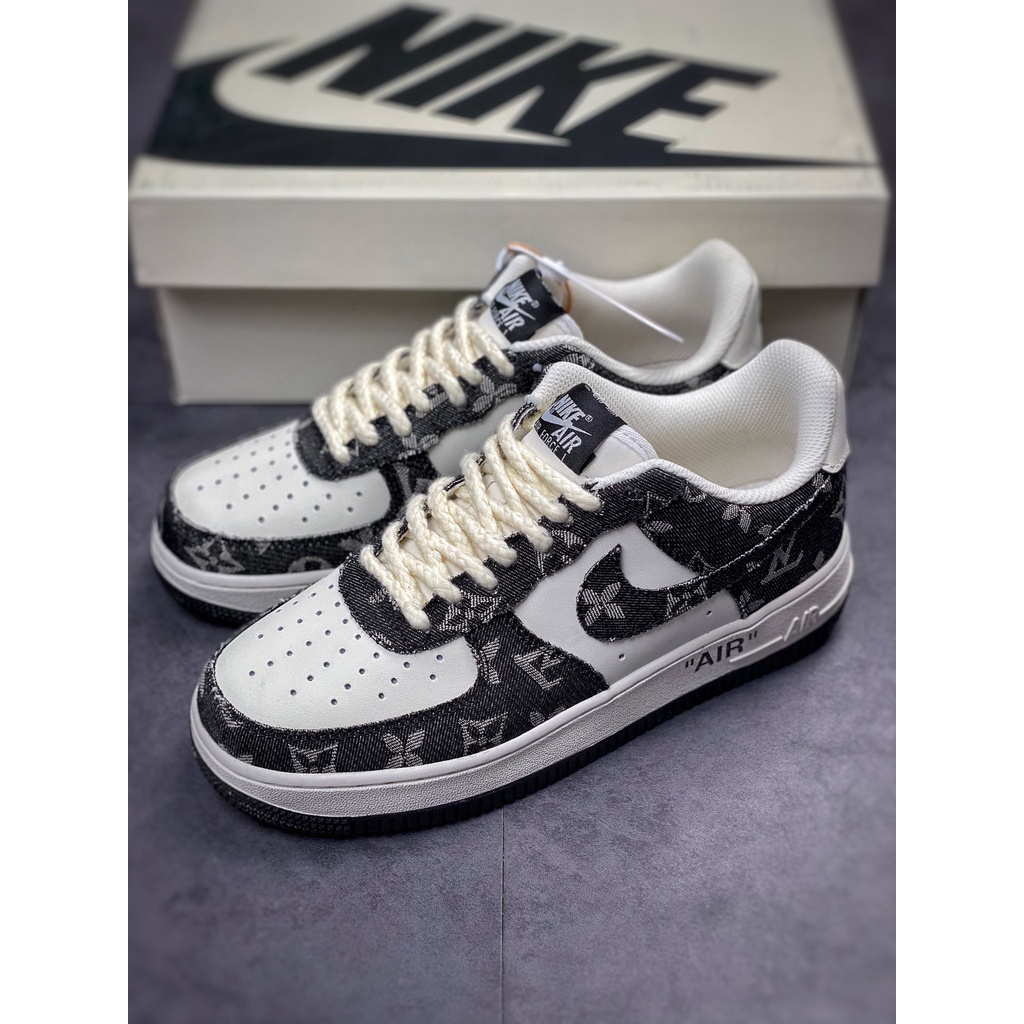 （Sản phẩm chính hãng）Giày Nike Air Force 1 Low 07 LV đen trắng hàng chính hãng 100%