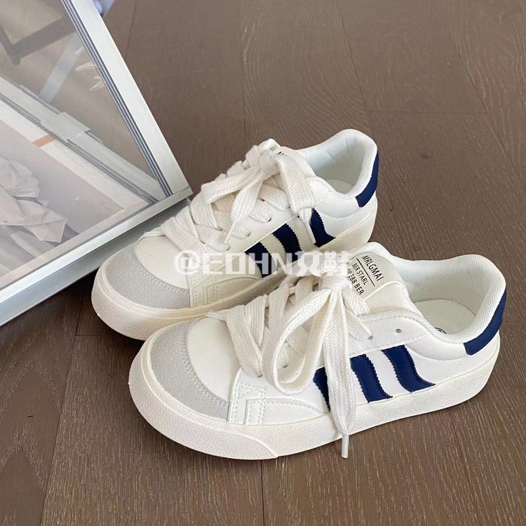 Giày Vải Canvas Da Cổ Thấp Phong Cách Harajuku Hồng Kông Thời Trang Mùa Thu 2023