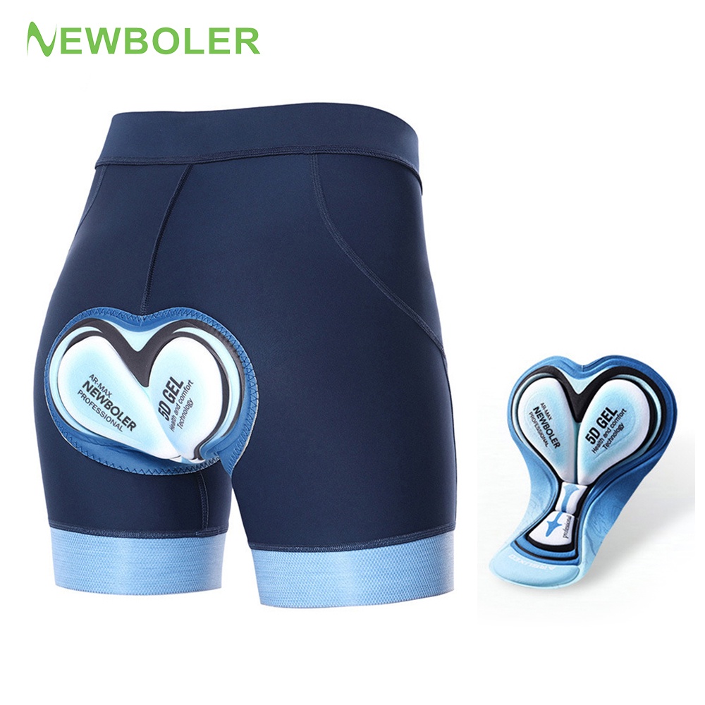 Quần short thể thao NEWBOLER đệm gel 5D thoáng khí chống sốc cho nữ đạp xe