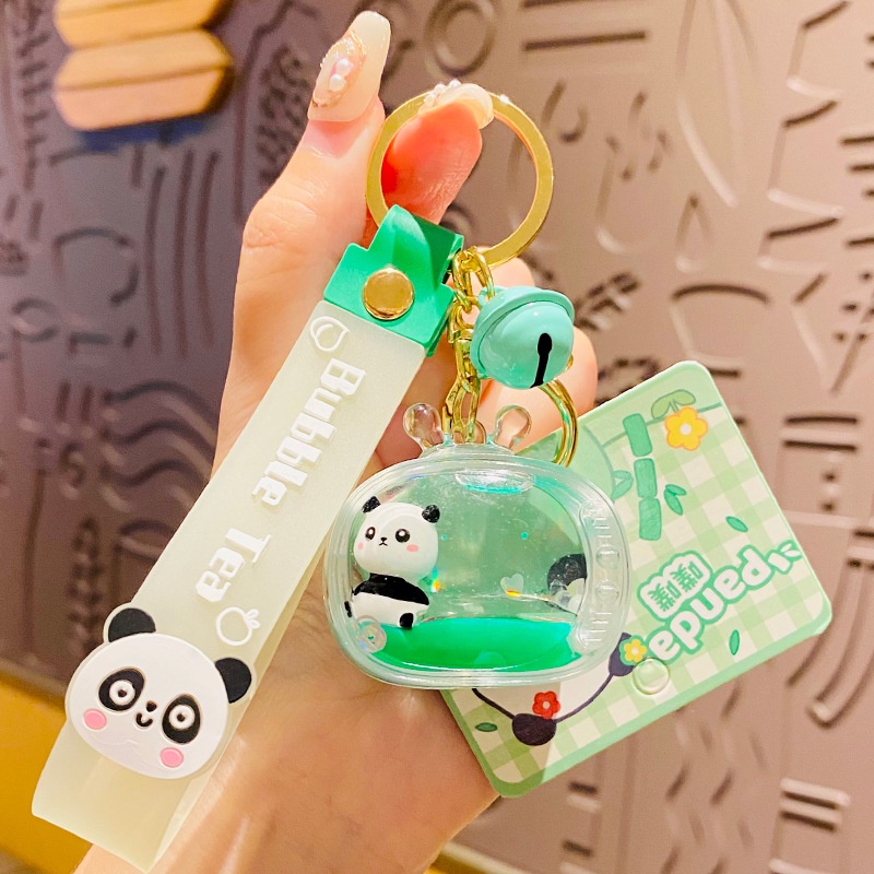 Hoạt Hình Móc Khóa Hình Gấu Trúc / Bình Sữa Đáng Yêu