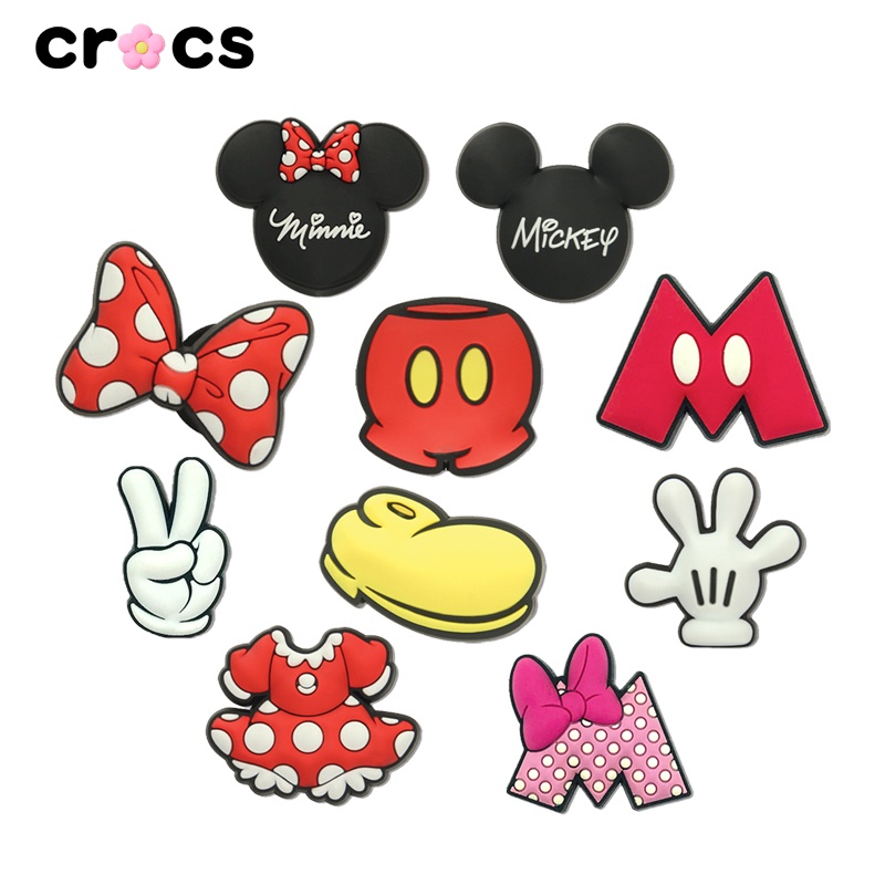 Jibbitz crocs khóa giày phụ kiện crocs dòng disney mickey minnie phim hoạt hình khóa trang trí charm crocs