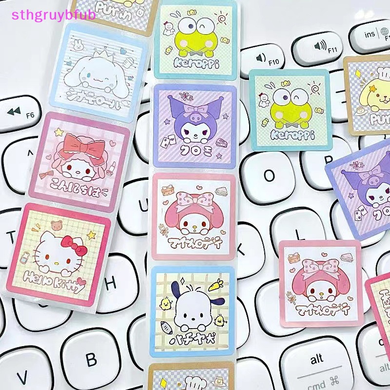 Sthb 500 cái / cuộn sanrio kawaii anime dán trang trí tài khoản tay dán niêm phong băng phim hoạt hình dễ thương hình dán tự dính vn
