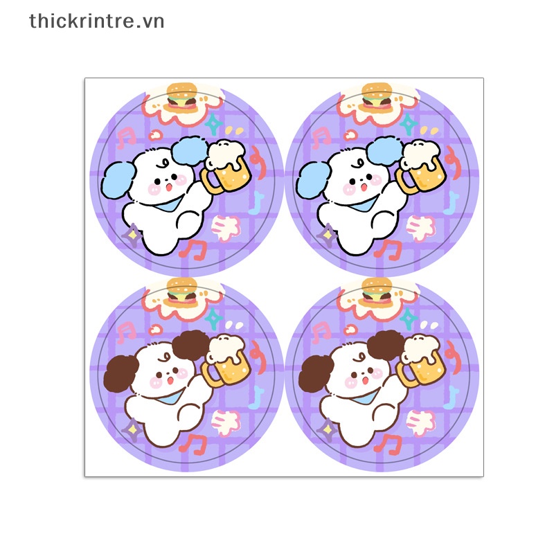 Thi 1pc / cuộn phim hoạt hình hình dán dễ thương tự làm voi trang trí phong bì bao bì cảm ơn bạn ghi chú dính nhãn dán quà tặng con dấu vn