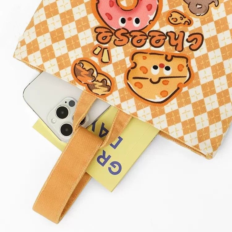 Túi xách gấu cheese nữ túi xách nhỏ dễ thương sinh viên hộp ăn trưa túi đi chơi tạp phẩm túi xách