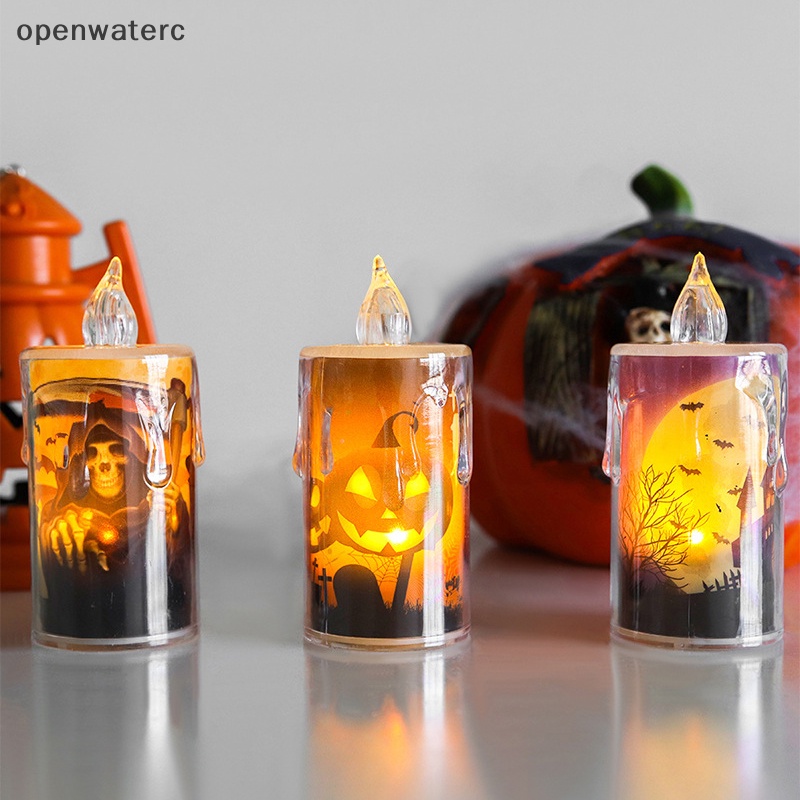 Openwaterc halloween đèn led kinh dị ma bí ngô lâu đài hallowen trang trí bữa tiệc ngôi nhà hanted đạo cụ kinh dị đồ trang trí ngoài trời vn