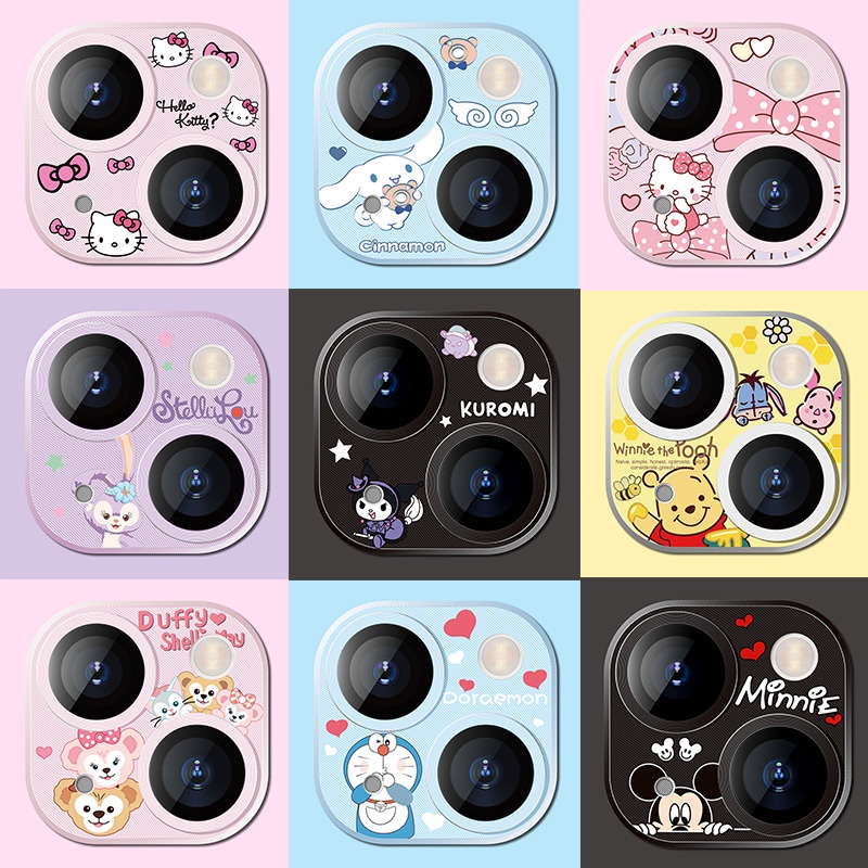 Hoạt Hình Ốp Điện Thoại Kính Cường Lực Toàn Màn Hình In Hình disney Cho iphone 15 14 pro max 14plus 15plus