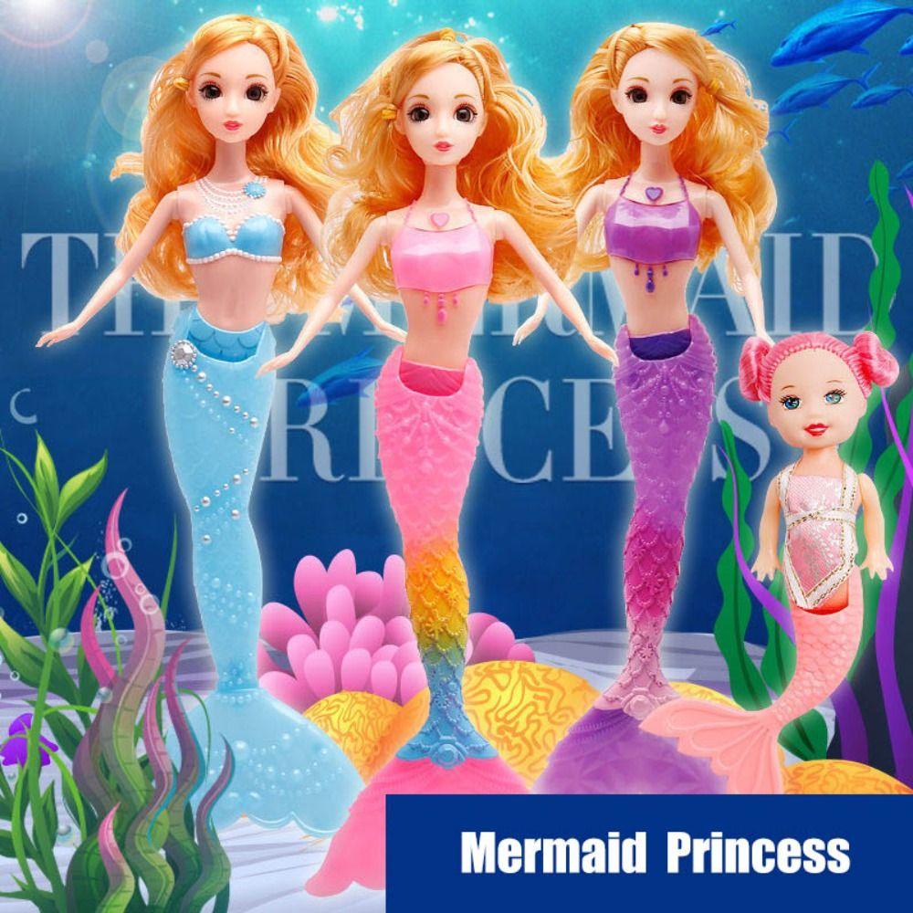 Búp bê công chúa nàng tiên cá MMULCK BJD mắt 3D có ánh sáng/ váy đuôi cá 1/3 có khớp nối có thể tháo rời cho bé gái
