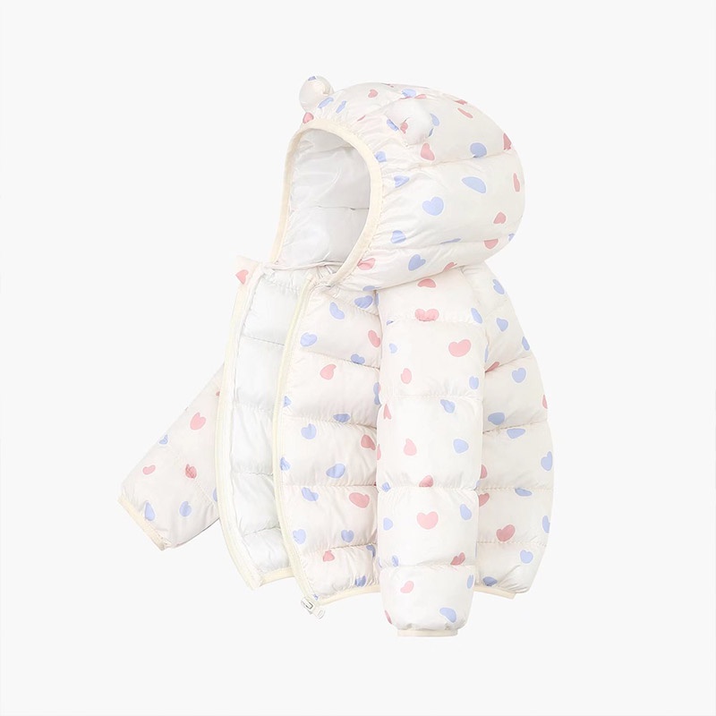 Áo khoác BEIBEIYIN có mũ trùm đầu dày dặn ấm áp họa tiết hoạt hình dễ thương thời trang dành cho trẻ em 90cm 130cm