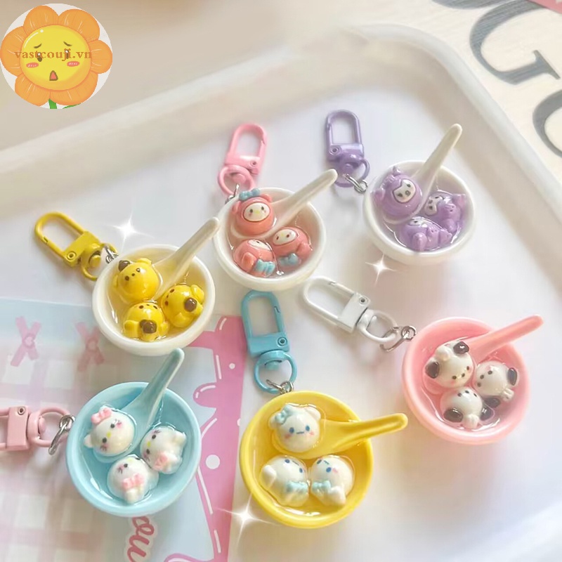 SANRIO Vastji Móc Khóa Hình Bát Cơm kuromi melody pochacco cinnamoroll Xinh Xắn vn